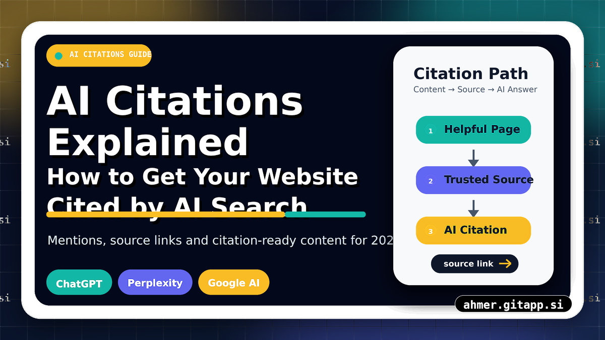 AI Citations Explained: How to Get Your Website Cited by ChatGPT, Perplexity and Google AI Overviews.