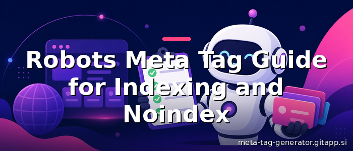 Robots Meta Tag Guide for Indexing and Noindex