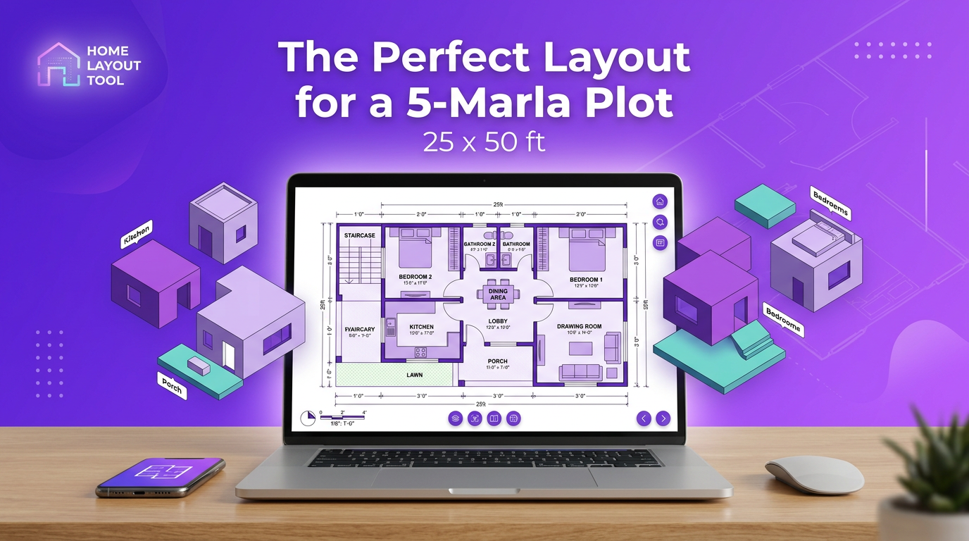 The Perfect Layout for a 5-Marla Plot (25×50 ft)