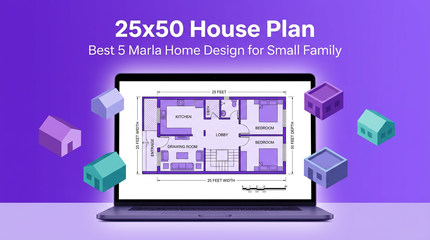 25x50 House Plan Best 5 Marla Home Design for Small Family